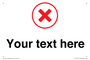 IV7131: Custom plain background, red cross in a circle sign