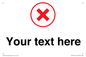 IV7131: Custom plain background, red cross in a circle sign