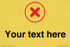 IV7131: Custom plain background, red cross in a circle sign