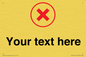 IV7131: Custom plain background, red cross in a circle sign