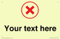 IV7131: Custom plain background, red cross in a circle sign