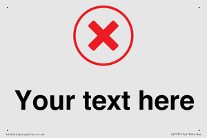 IV7131: Custom plain background, red cross in a circle sign