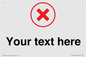 IV7131: Custom plain background, red cross in a circle sign