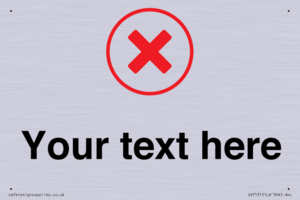 IV7131: Custom plain background, red cross in a circle sign