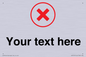 IV7131: Custom plain background, red cross in a circle sign