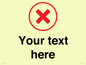 IV7131: Custom plain background, red cross in a circle sign
