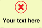 IV7131: Custom plain background, red cross in a circle sign