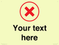 IV7131: Custom plain background, red cross in a circle sign
