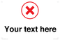 IV7131: Custom plain background, red cross in a circle sign