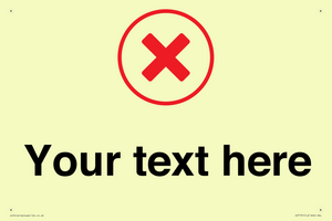 IV7131: Custom plain background, red cross in a circle sign