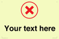 IV7131: Custom plain background, red cross in a circle sign