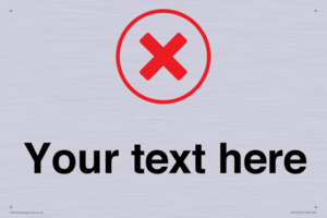 IV7131: Custom plain background, red cross in a circle sign