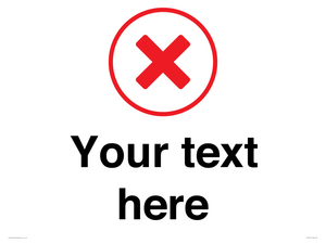 IV7131: Custom plain background, red cross in a circle sign