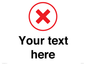 IV7131: Custom plain background, red cross in a circle sign