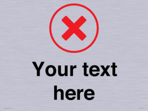 IV7131: Custom plain background, red cross in a circle sign