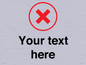 IV7131: Custom plain background, red cross in a circle sign
