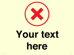 IV7131: Custom plain background, red cross in a circle sign