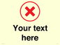 IV7131: Custom plain background, red cross in a circle sign