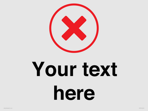 IV7131: Custom plain background, red cross in a circle sign