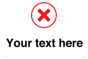 IV7131: Custom plain background, red cross in a circle sign