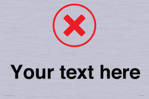 IV7131: Custom plain background, red cross in a circle sign