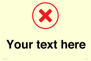IV7131: Custom plain background, red cross in a circle sign