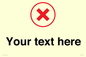 IV7131: Custom plain background, red cross in a circle sign