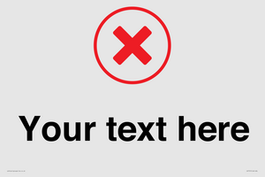 IV7131: Custom plain background, red cross in a circle sign