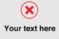 IV7131: Custom plain background, red cross in a circle sign
