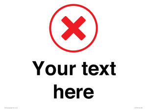IV7131: Custom plain background, red cross in a circle sign