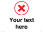 IV7131: Custom plain background, red cross in a circle sign