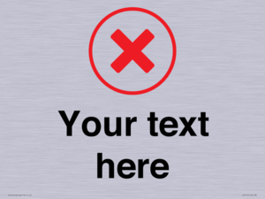 IV7131: Custom plain background, red cross in a circle sign