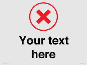 IV7131: Custom plain background, red cross in a circle sign