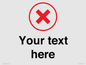 IV7131: Custom plain background, red cross in a circle sign