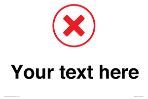 IV7131: Custom plain background, red cross in a circle sign