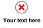 IV7131: Custom plain background, red cross in a circle sign