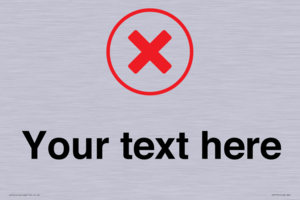 IV7131: Custom plain background, red cross in a circle sign
