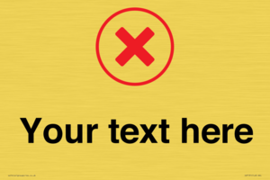 IV7131: Custom plain background, red cross in a circle sign