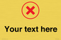IV7131: Custom plain background, red cross in a circle sign