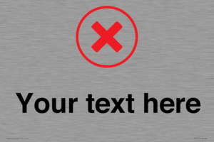 IV7131: Custom plain background, red cross in a circle sign
