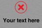 IV7131: Custom plain background, red cross in a circle sign