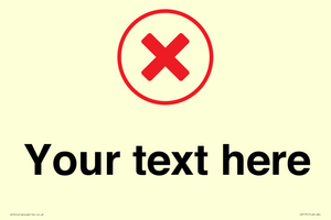IV7131: Custom plain background, red cross in a circle sign