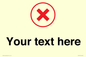 IV7131: Custom plain background, red cross in a circle sign
