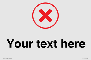 IV7131: Custom plain background, red cross in a circle sign