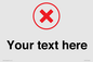 IV7131: Custom plain background, red cross in a circle sign
