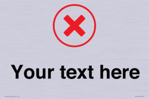 IV7131: Custom plain background, red cross in a circle sign