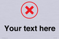 IV7131: Custom plain background, red cross in a circle sign