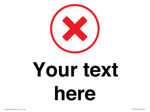 IV7131: Custom plain background, red cross in a circle sign