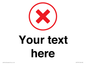IV7131: Custom plain background, red cross in a circle sign