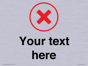 IV7131: Custom plain background, red cross in a circle sign